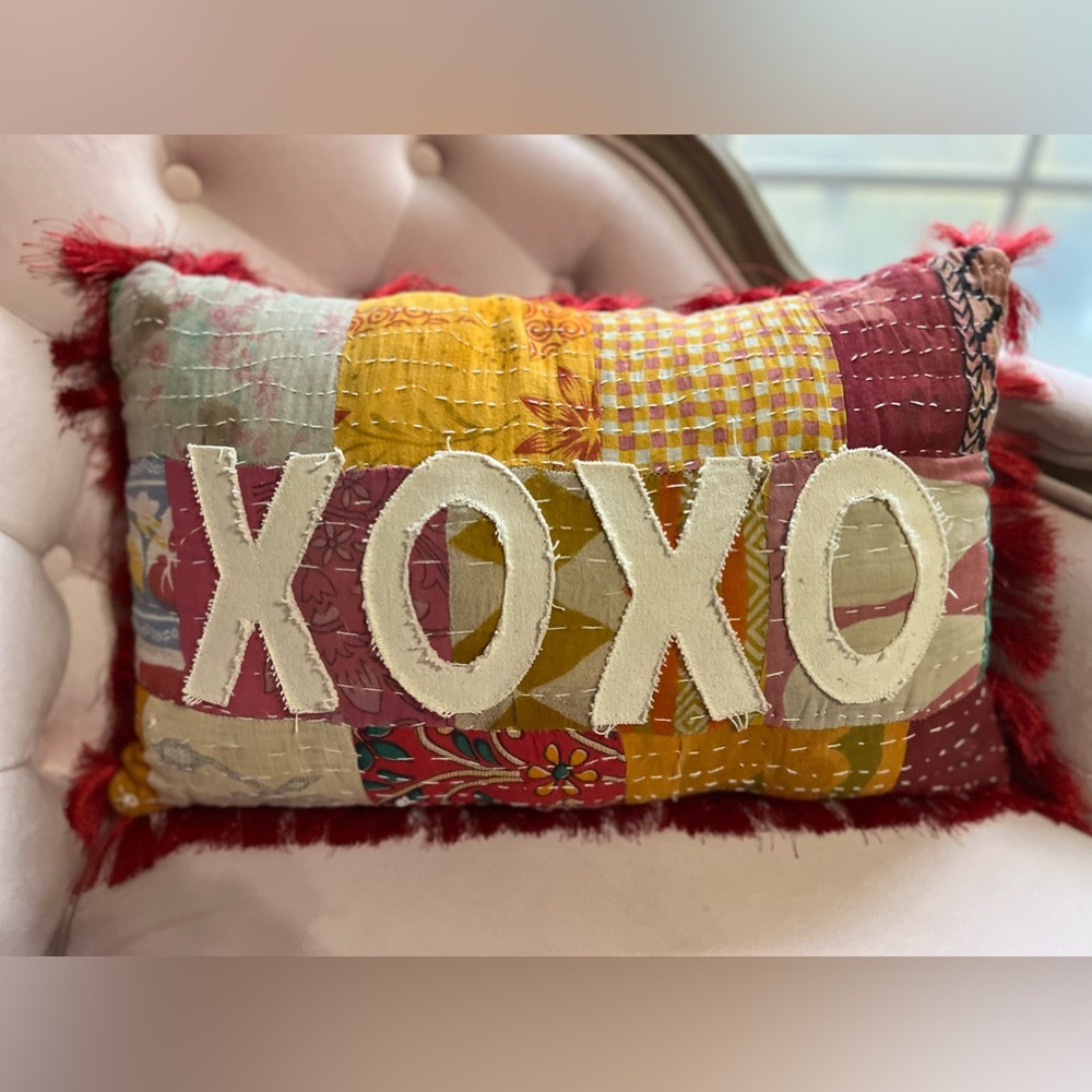 Kantha Patchwork Pillow